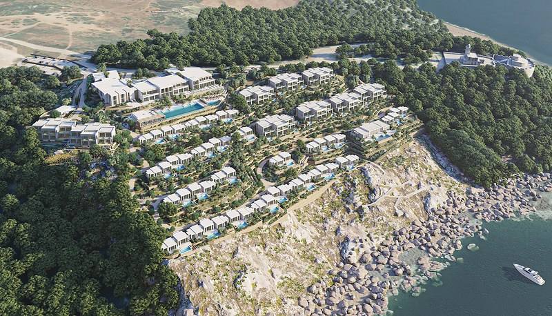 Architect’s rendering of the planned Four Seasons Resort Tangier above the Cap Malabata coastline