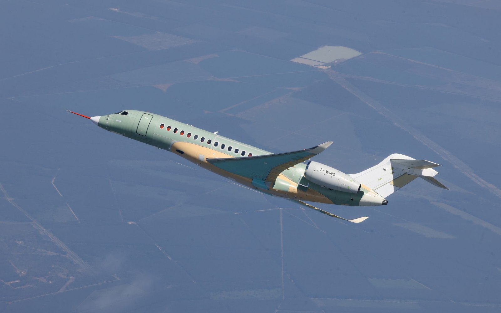 The Dassault Falcon 10X on its first flight from Bordeaux-Merignac, June 19, 2026