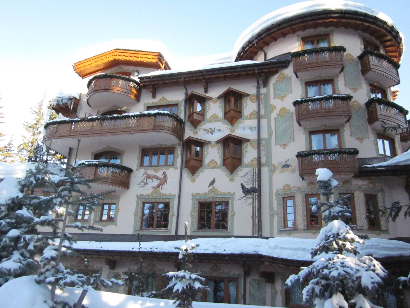 Les Airelles palace hotel in Courchevel in winter