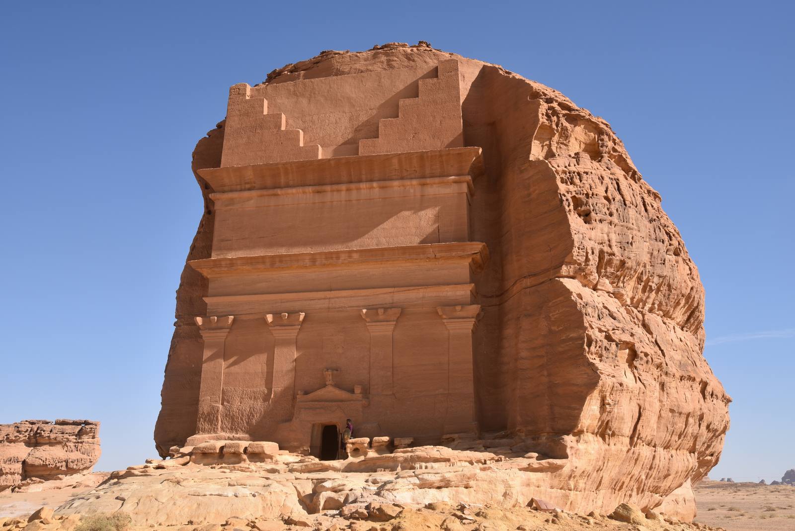 Qasr al-Farid, the unfinished Nabataean tomb at Hegra, AlUla