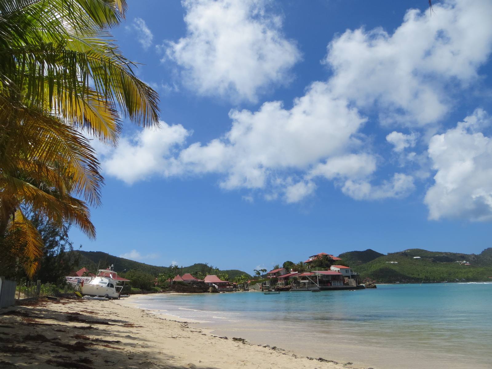 St. Jean Beach with Eden Rock hotel visible across the bay