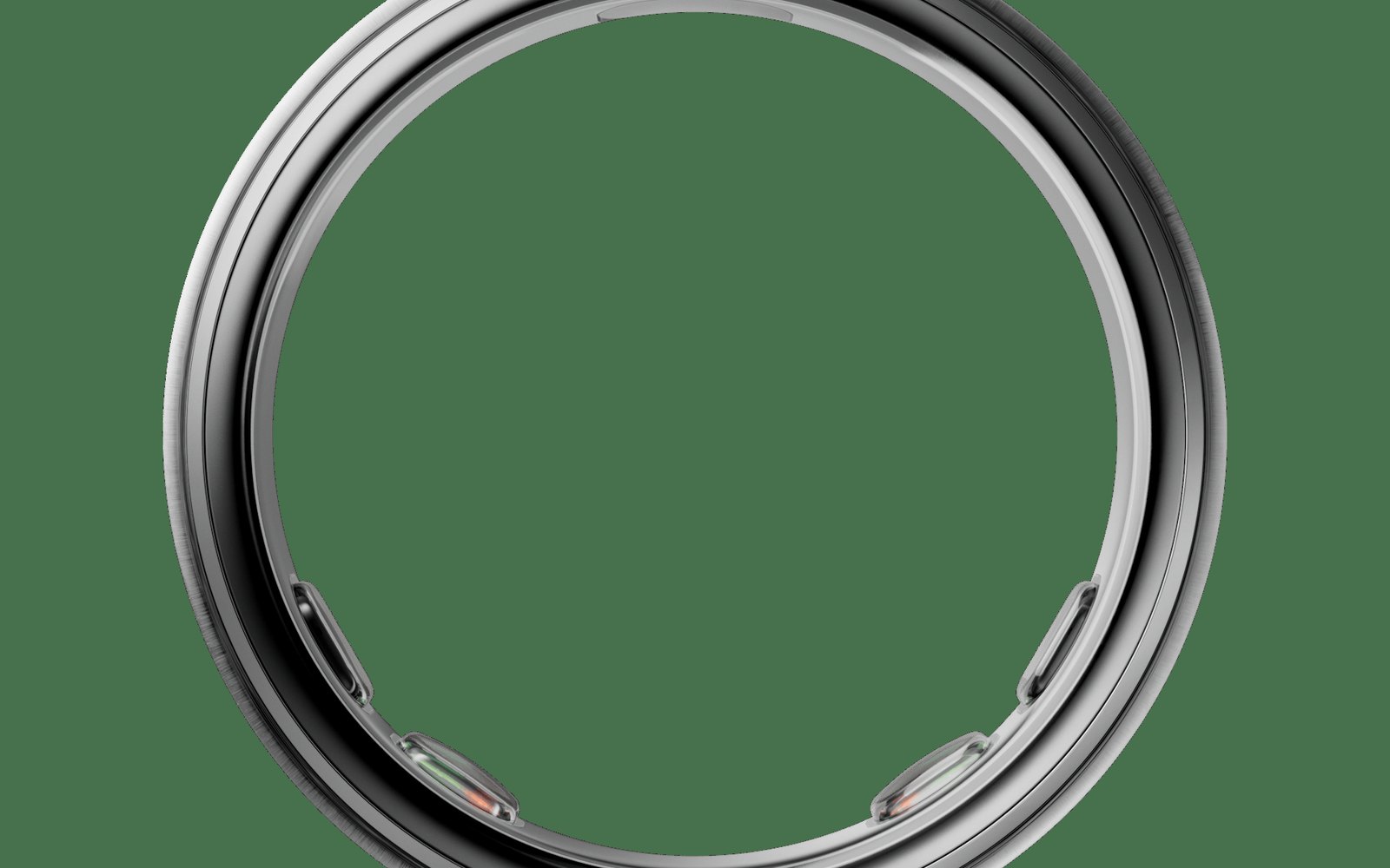 Oura Ring 5 in Brushed Silver, official product photograph